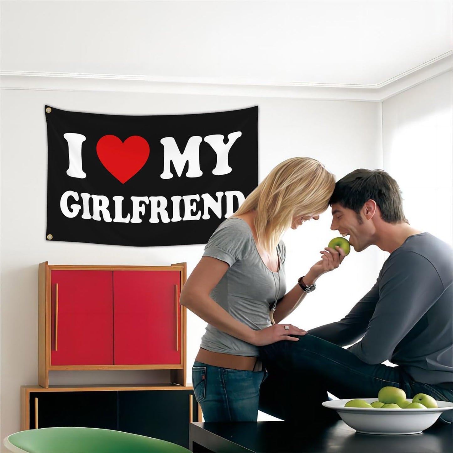 Bandera I Love My Girlfriend para habitación