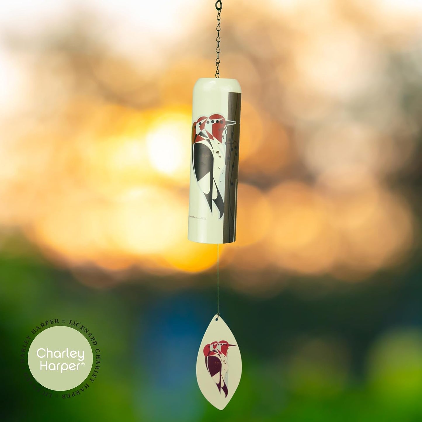 Campana viento acero inox 27pulg Charley Harper