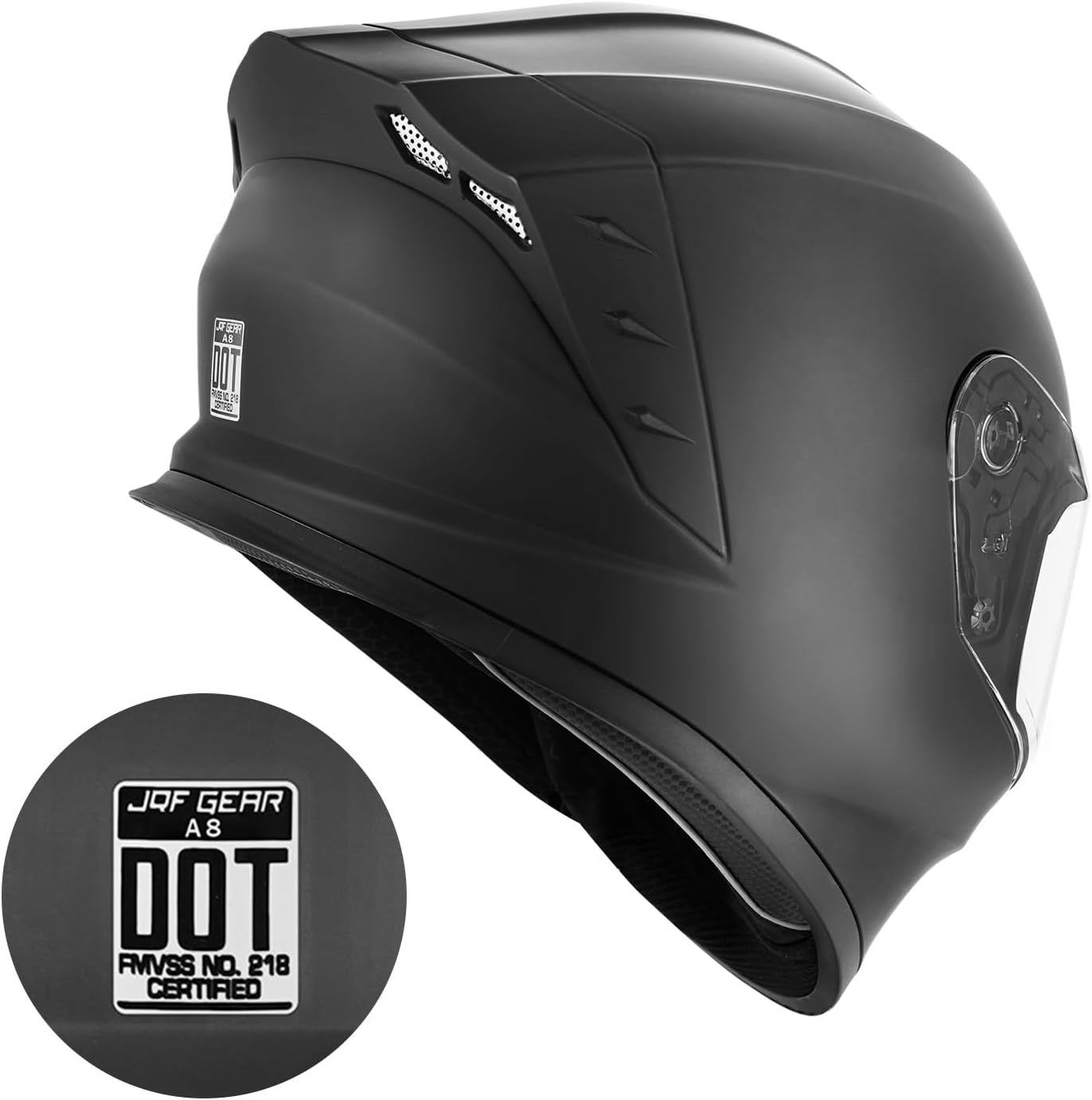 Casco integral motocicleta visor dual aprobado DOT