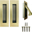 Manijas puerta bolsillo tirador latón antiguo 6pulg