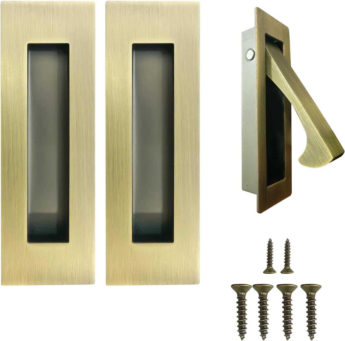 Manijas puerta bolsillo tirador latón antiguo 6pulg