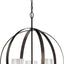 Candelabro 3 luces bronce antiguo oscuro