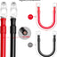 Set cables batería 2/0 AWG 1 pie terminales 3/8"