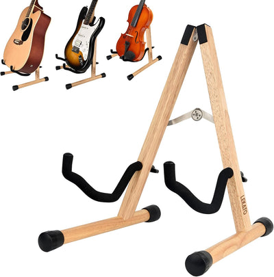 Soporte madera guitarra acústica con marco A espuma brazos