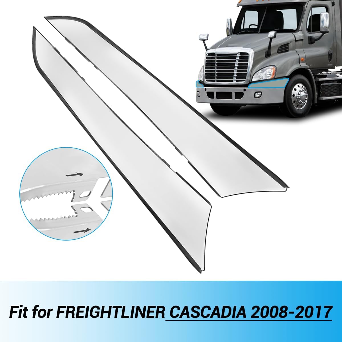 Aplique esquina parachoques conductor Freightliner 08-17