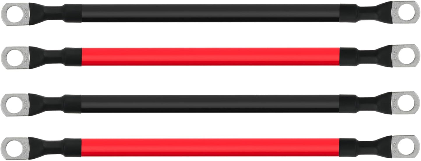 Cable batería 9" 4AWG 3/8" inversor solar