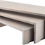 Juego 3 elevadores madera caucho texturizados gris