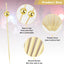 Palillos dientes 100uds 4.7pulg brochetas frutas fiesta dorada