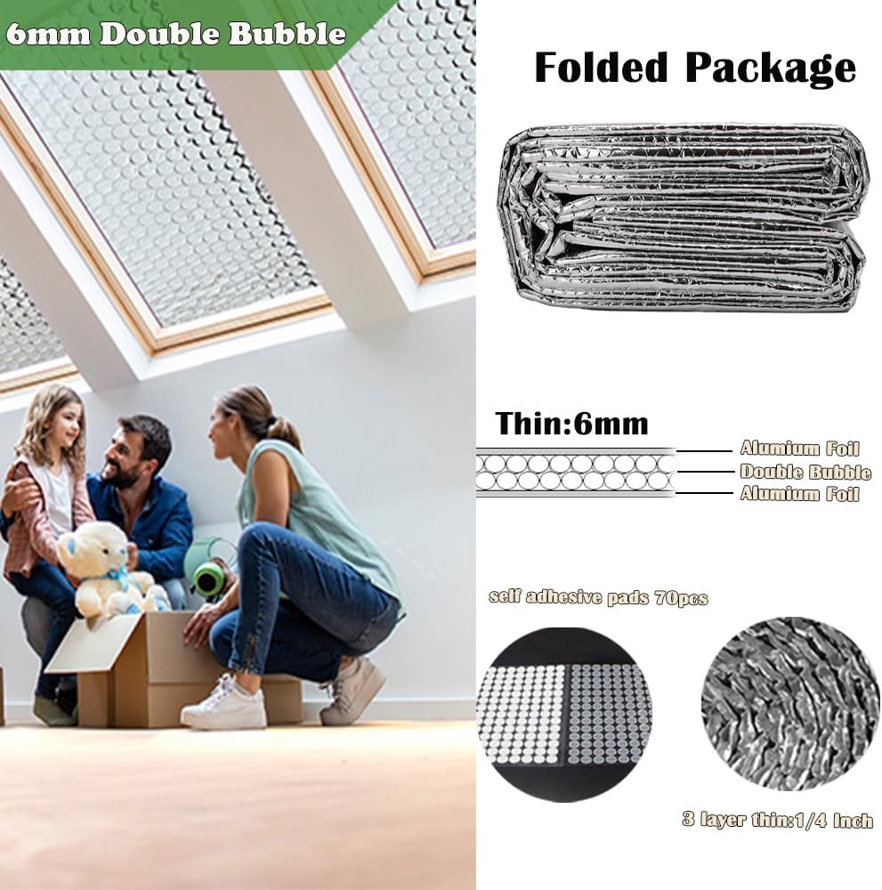 Hoja aluminio doble burbuja aislamiento térmico B2