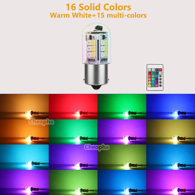 Bombilla LED RGB 3W 12V base bayoneta iluminación Navidad