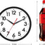 Reloj pared 10pulg silencioso moderno con pilas