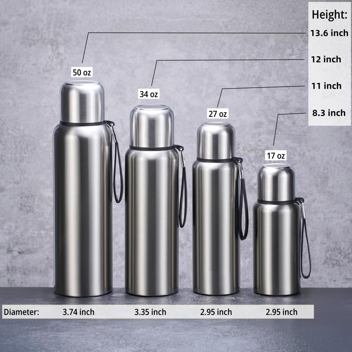 Botella agua acero inox 316 770ml con infusor té