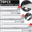 70 Pzas Bridas Cable Reutilizables Blancas con Gancho