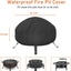 Cubierta hoguera 36" redonda 33-36" impermeable
