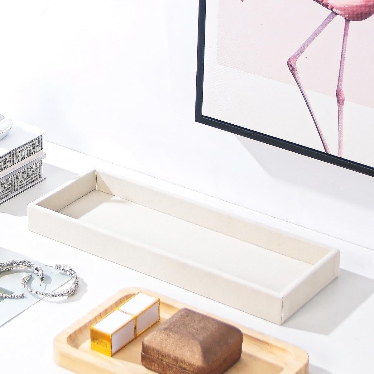 Bandeja organizadora con cajones terciopelo para joyas