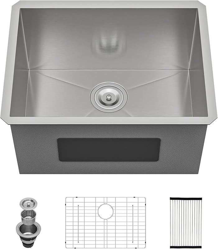 Fregadero lavandería acero inox 23x18x13"