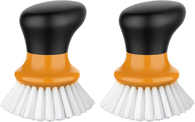 Cepillo fregar platos palma ergonómico naranja pack 2