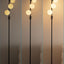 Lámpara pie 3 globos moderna regulable pantalla