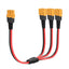 Cable XT60 1 hembra a 3 machos 12AWG para cuadricóptero