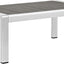Set 3 sofá modular aluminio color plata y beige