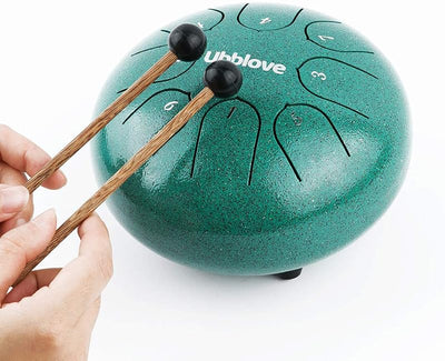 Tambor acero 6pulg notas C para niños meditación yoga