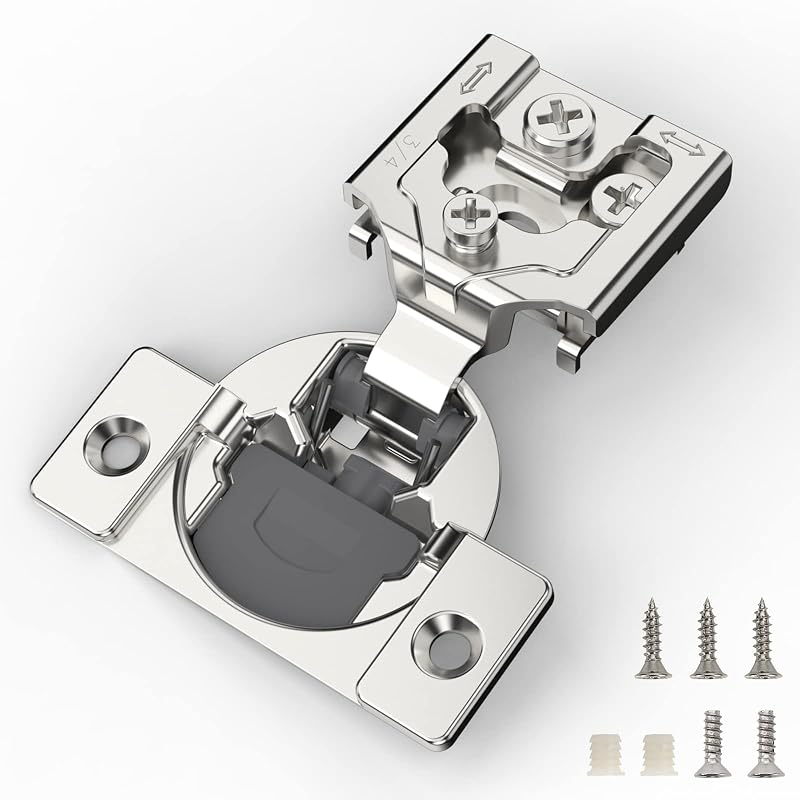 50 Pzas Bisagras Cierre Suave 3/4" Acero Inox 105°