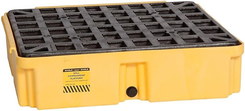 Plataforma modular derrames tambor 26x26x6.5pulg sumidero