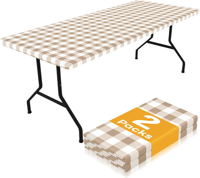 2 Pzas Mantel Picnic Elástico Impermeable 6ft Poliéster