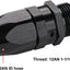 Adaptador 12AN aluminio recto negro