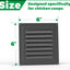 Rejilla ventilación gallinero 6x6pulg malla integrada negro