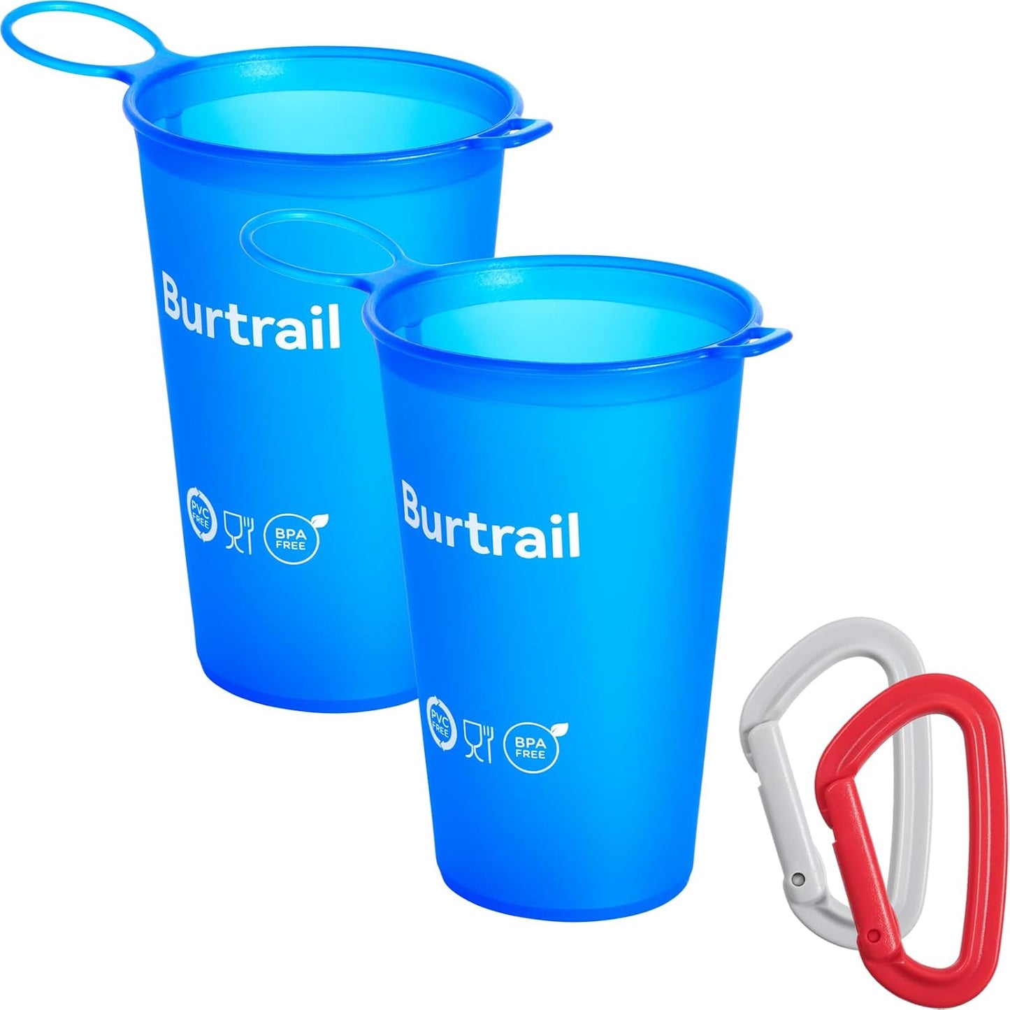 2 Vasos Plegables Poliuretano 6.8oz Agua Corriente Azul