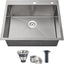 Fregadero cocina acero inox 25x18" montaje superior