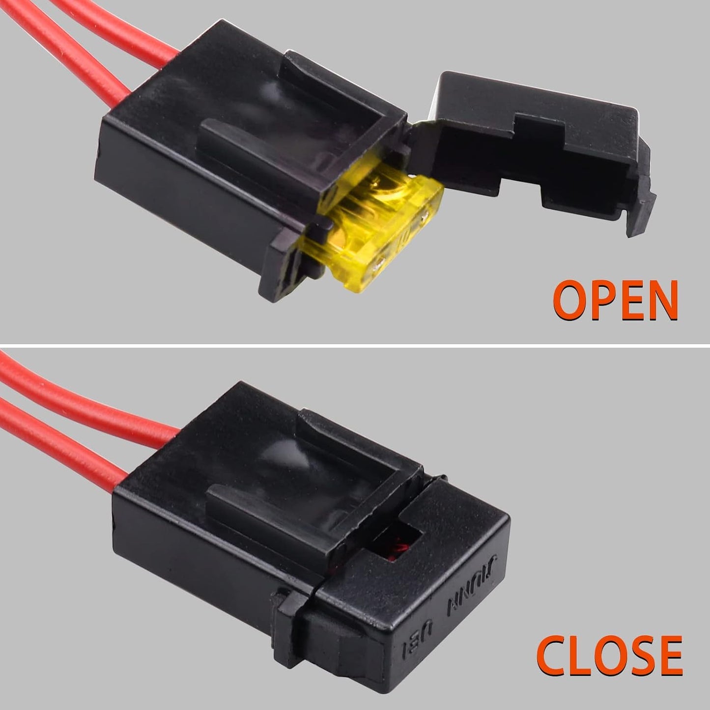 Conector portafusibles 32V 20A tipo hoja ATO con 2 fusibles