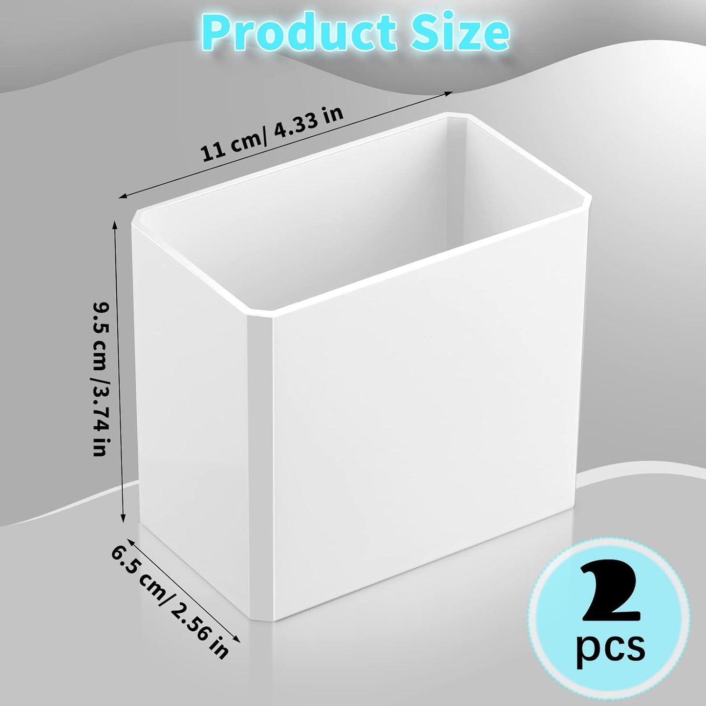 Organiz. pared 2 Pzas estante flotante adhesivo blanco