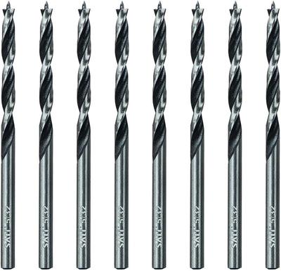 Set 8 Brocas Brad 5/32pulg Acero Carbono Madera Dura