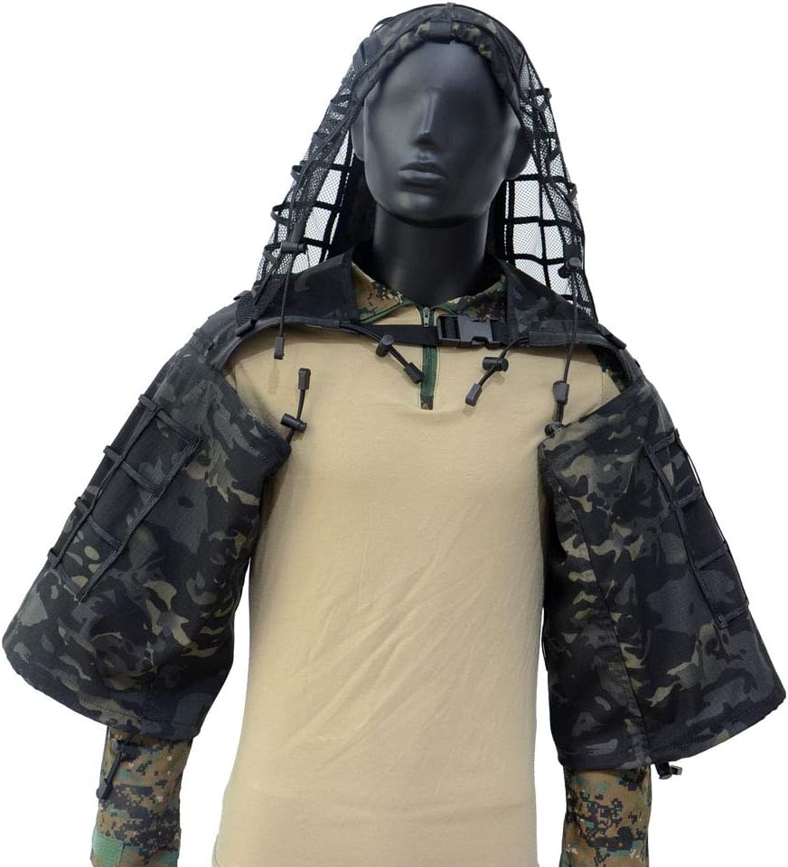 Traje Ghillie camuflaje táctico con capucha