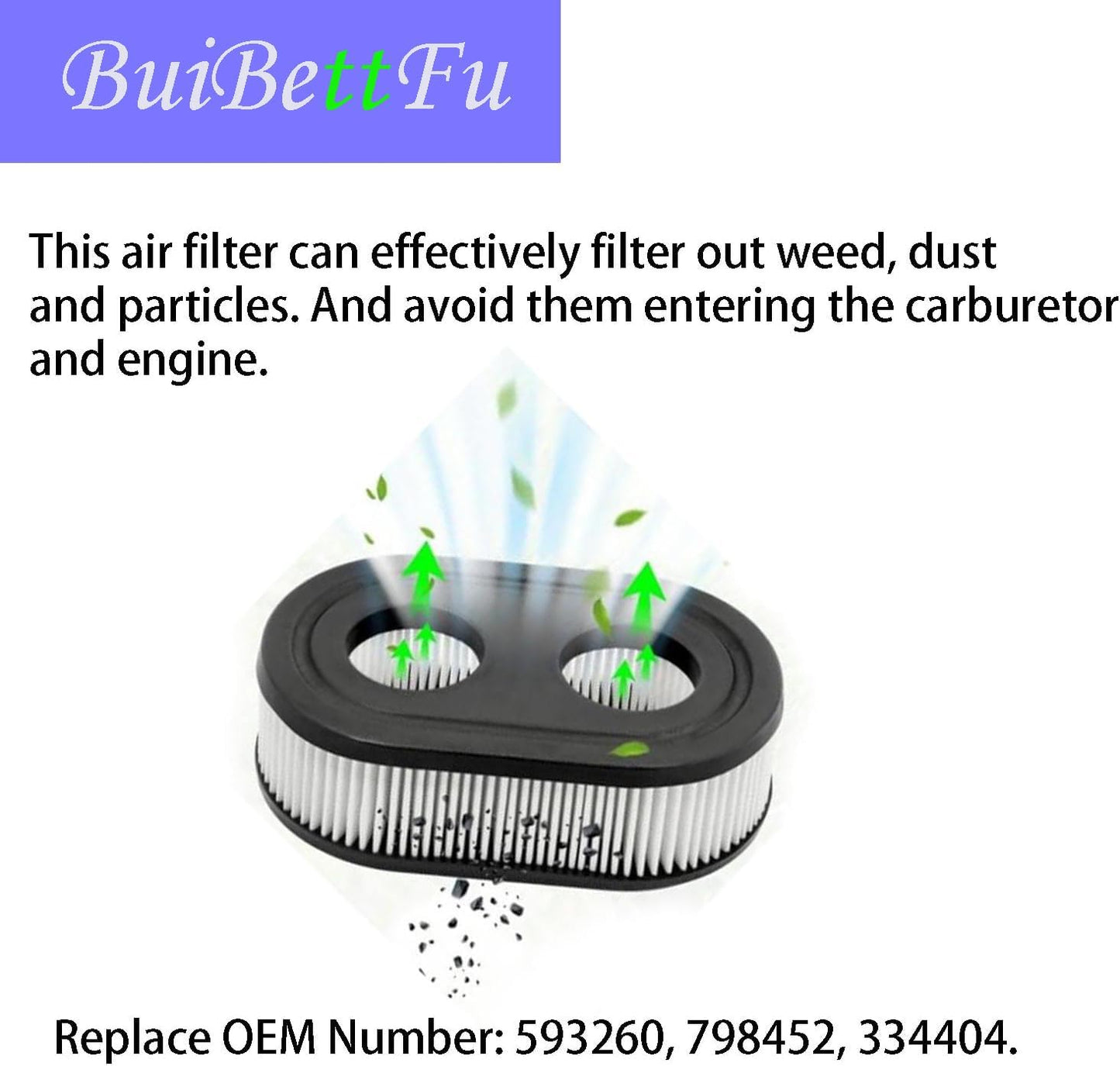 Filtro aire cortacésped repuesto comp T&B TB110 TB200 TB230