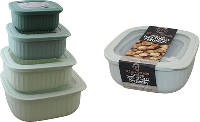 4 Recipientes Almacenamiento Alimentos Sin BPA Ventilados
