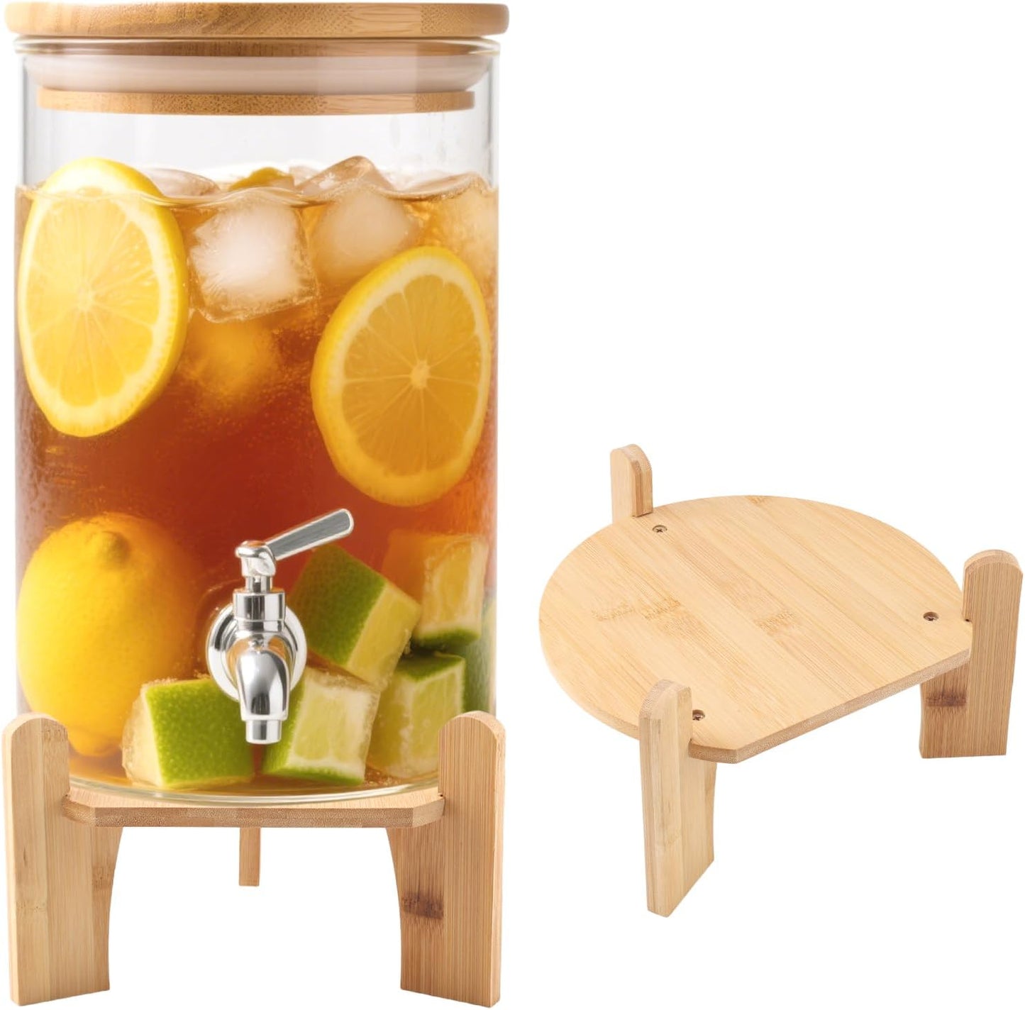 Soporte dispensador bebidas madera para botella 9pulg