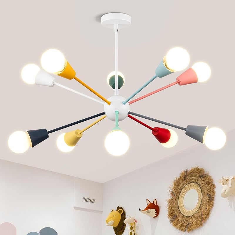 Lámpara techo 10 luces moderna para niños dormitorio sala