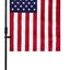 Soporte bandera jardín 12x18" metal con clips