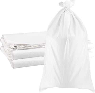 120 Bolsas Arena Vacías Tejidas 14x24pulg Blanco