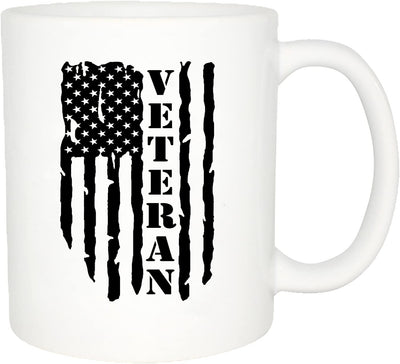 Set 4 Tazas Cafetera Bandera EE.UU. Militar para Veteranos