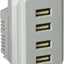 Cargador USB cuádruple 4.2A color blanco