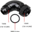 Adaptador 10AN macho a ORB negro aluminio