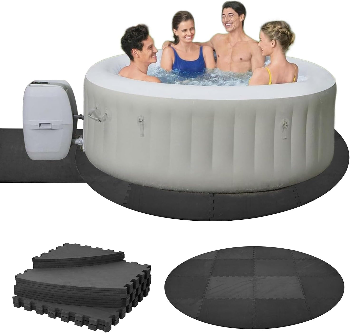 Tapete redondo 77pulg antiderrap espuma eva