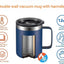 Taza café 12oz acero inox doble pared aislada amarillo