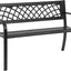 Banco jardín metal respaldo plástico acero resistente