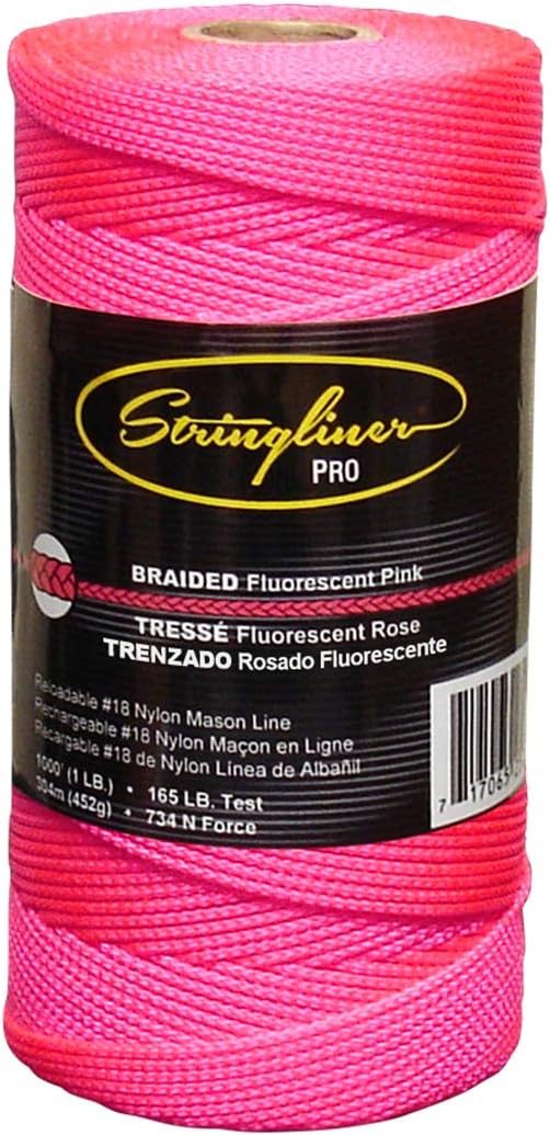 Pack 6 rollos trenzados Mason Line 1000' rosa