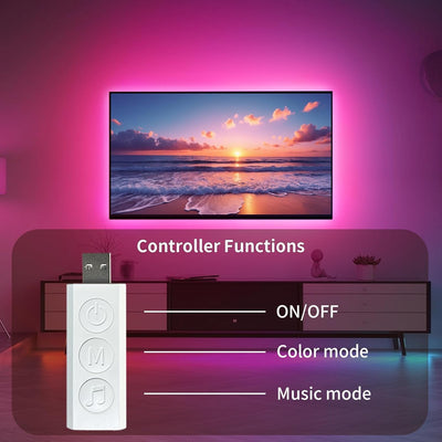 Luces LED TV retroiluminación RGB 40-55pulg con app Bluetooth